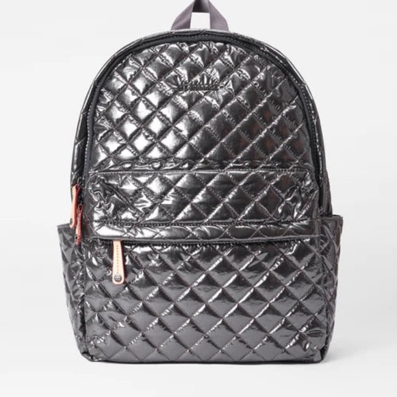 MZ Wallace Handbags - MZ Wallace City Metro Backpack-Anthracite Metalic xs